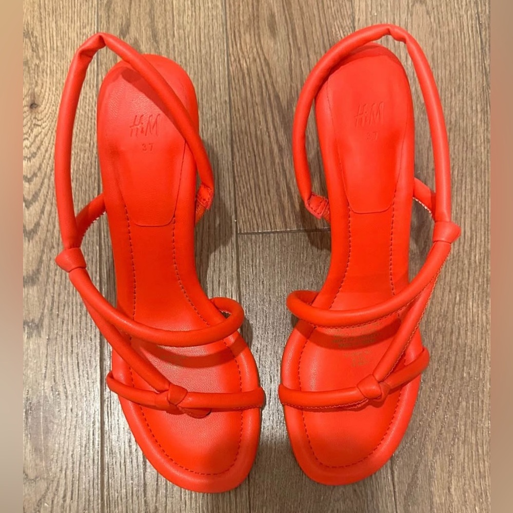 H&M: Bold Red Strappy Heels